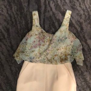 High waisted, crop top pantsuit